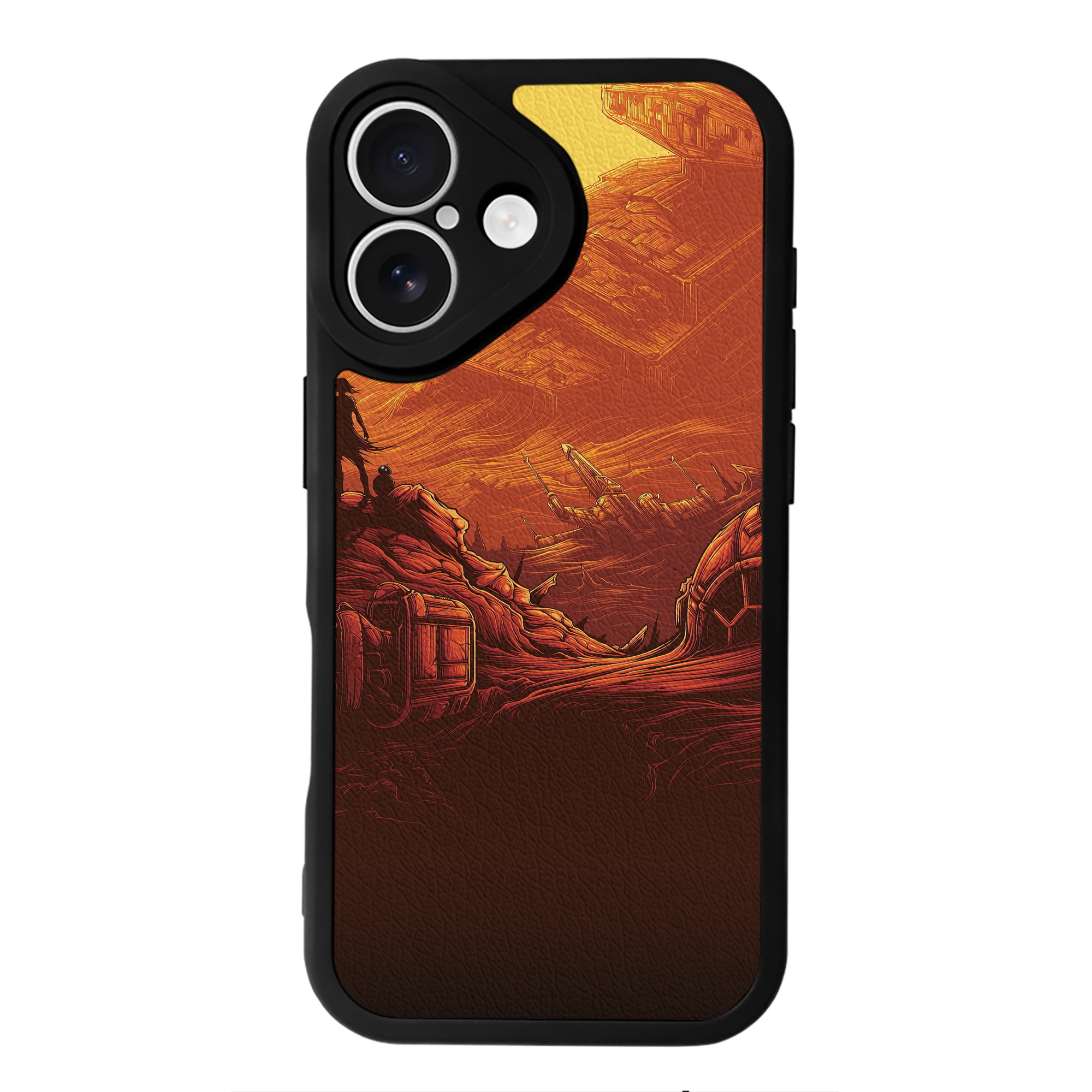（画像用） スター・ウォーズ Star Wars 【iPhone 16シリーズ対応】シリコンスマホケース（レザー調） 材質：シリコン